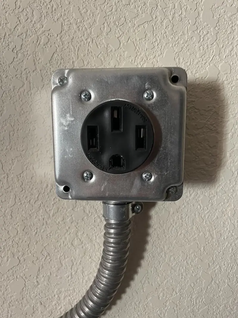 NEMA 14-50 outlet installed for Smart Home Electrical in Champion Heights